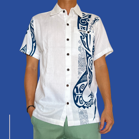 Chemise Tribal To'o Bleu - Marque Teahupoo