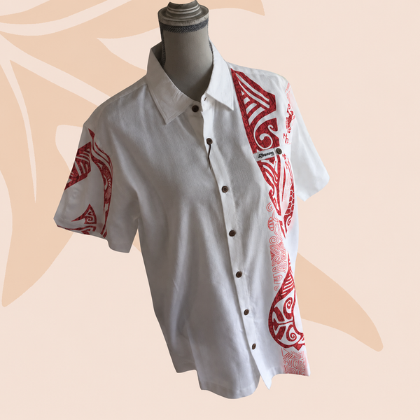 Chemise Tribal To'o Rouge - Marque Teahupoo