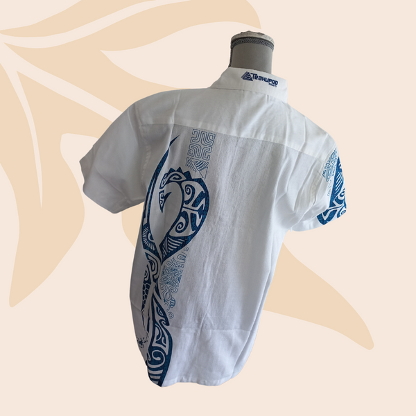 Chemise Tribal To'o Bleu - Marque Teahupoo