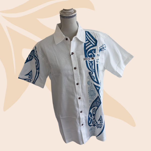 Chemise Tribal To'o Bleu - Marque Teahupoo