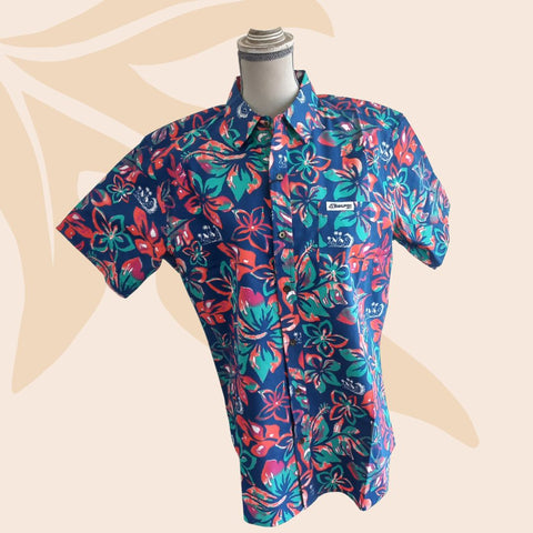 Chemise Faa'a bleue - Marque Teahupoo
